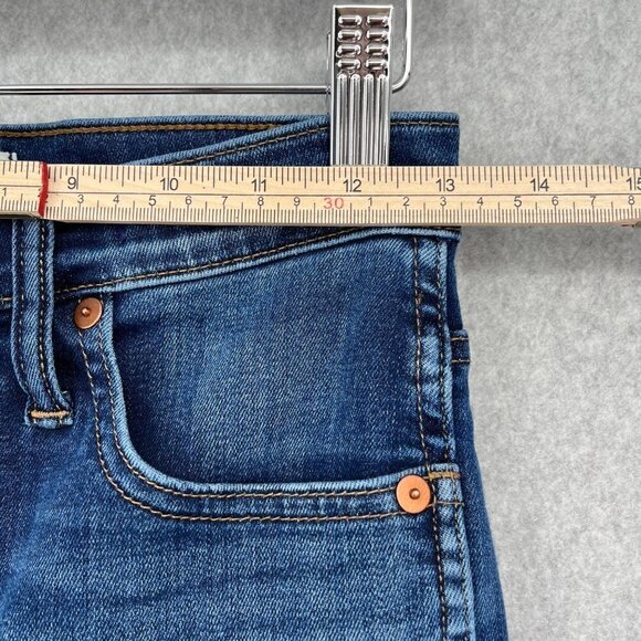 Madewell Womens 10" High Rise Skinny Jeans Size 26 Tall Long Classic Whiskering - Picture 11 of 15